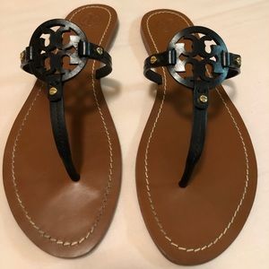 Tory Burch Mini Miller leather thong sandal.